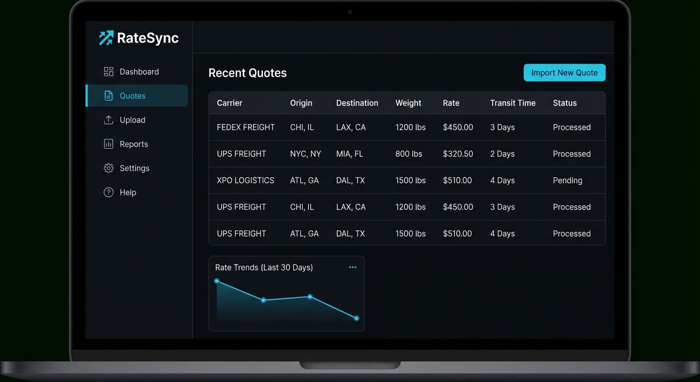 RateSync dashboard